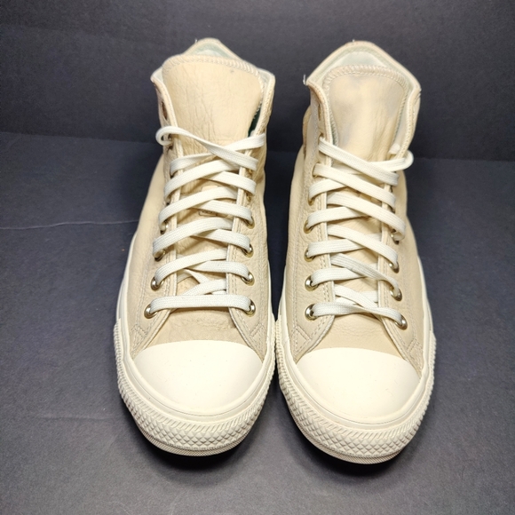 Converse Chuck Taylor All Star 70 Tonal Leather Egret High Top Women's Size 11 - Picture 2 of 8
